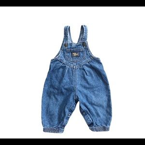 Vintage Oshkosh Vestbak Overalls Blue Jean Denim Size 6/9 months